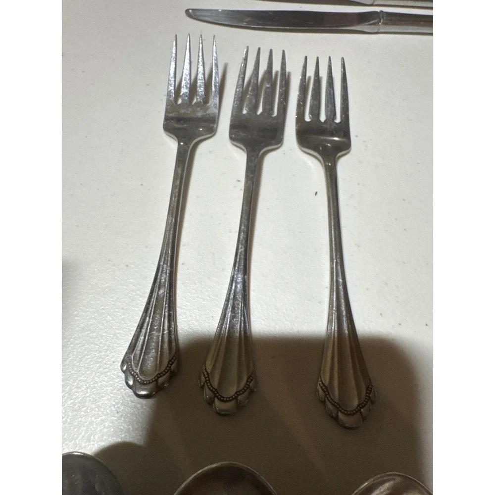 Oneida Community Morning Star Stainless Flatware 13 Piece Set Knives Forks Spoon